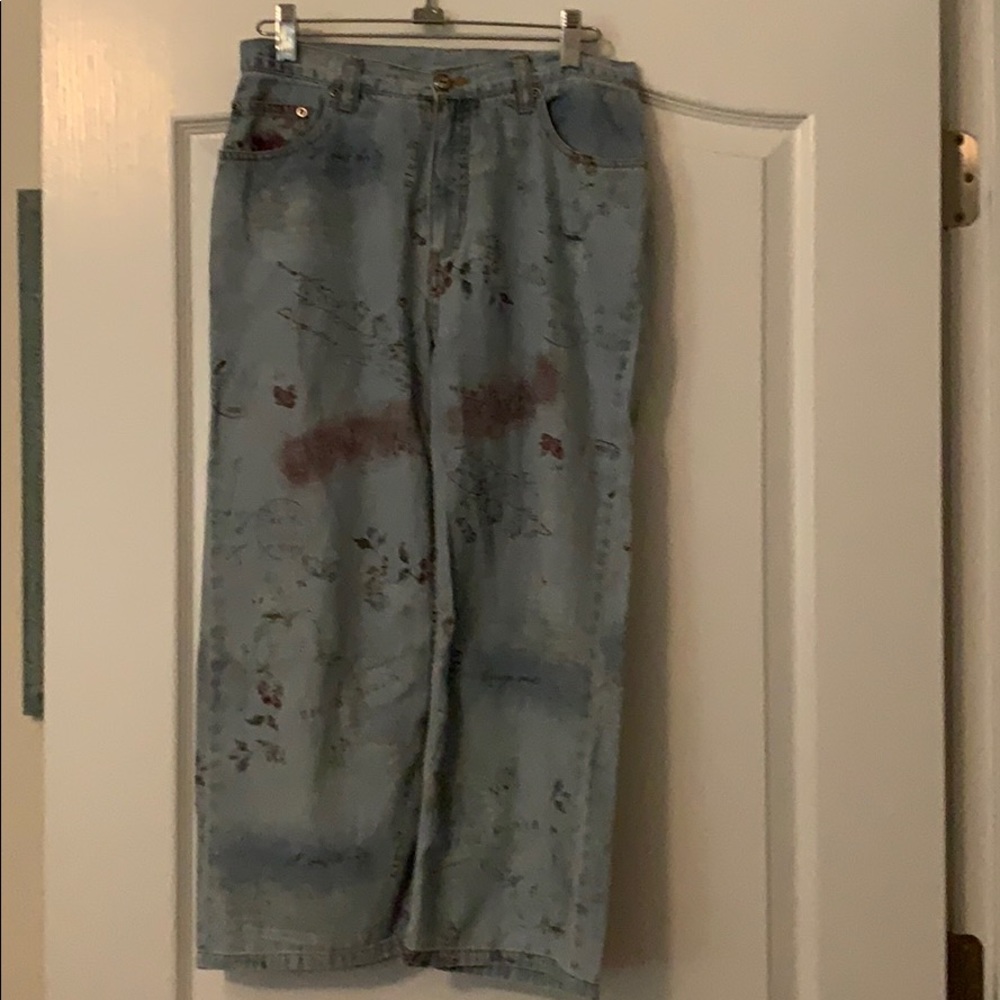 Chico’s printed jeans capris